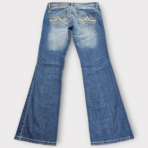 Vintage Y2k Buffalo David Bitton Embroidered Bootcut Scandal Jeans - Picture 8 of 14